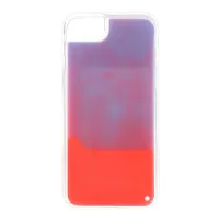 Shockproof Luminous Quicksand Soft TPU Protective Case for iPhone 6 / 6s - Purple / Red
