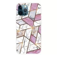 For iPhone 12/12 Pro Clear TPU Marble Pattern Printing Protector Cover - Style A
