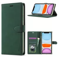 FORWENW F1 Series Case for iPhone 12/12 Pro Leather Wallet Stand Cover - Green