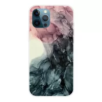 For iPhone 12/12 Pro Clear TPU Marble Pattern Printing Protector Cover - Style L