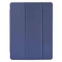 Auto-Sleep-and-Wake Function Leather Cover + Transparent TPU Inner Case with Pen Slot for iPad Pro 12.9-inch (2020) - Blue