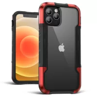 Metal TPU PC Combo Case for iPhone 12 Pro Max Military-grade Protection Cover - Red