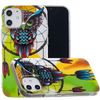 Noctilucent Patterned IMD TPU Back Case for iPhone 12 - Owl Dream Catcher