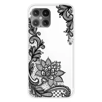 Pattern Printing Cover Soft TPU Phone Case for iPhone 12 mini - Lace Flower