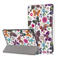 Pattern Printing Tri-fold Stand PU Leather Magnetic Cover with Auto Sleep/Wake for iPad Air (2020)/Air (2022) - Colorful Butterflies