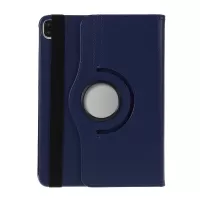 360 Degrees Rotating Stand Leather Case for iPad Air (2020)/Air (2022) with Unique Circle Hollow Design - Dark Blue