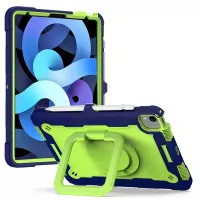 Dual Protection PC and Silicone Tablet Case with Rotating Kickstand Design for iPad Pro 11-inch (2021)(2020)(2018)/Air (2020)/Air (2022) - Navy Blue/Olivine