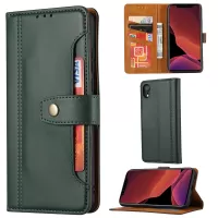 Leather Wallet Stand Phone Shell for iPhone XR 6.1 inch Case - Green