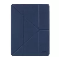 MUTURAL Origami Stand Leather Case with Pen Slot for iPad Pro 10.5-inch (2017)/Air 10.5 inch (2019) - Blue