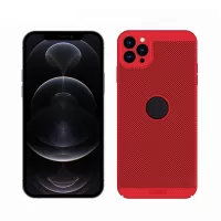 MOFI Hollow Design Hard PC Phone Cover Shell for iPhone 12/12 Pro - Red