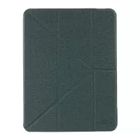 MUTURAL Pen Slot Design Origami Stand Leather Case for iPad Pro 11-inch (2018)/(2020) - Green