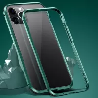 Le-Lock Series Shockproof Buckle Metal Frame Bumper Case for iPhone 12 Pro Max - Green