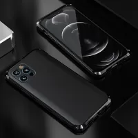 Guard Series Shockproof Metal Detachable 2-in-1 Case for iPhone 12 Pro Max - Black