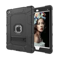 Detachable 2-in-1 Shock Proof Anti-dust Protective TPU + PC Kickstand Hybrid Case for iPad Air 2(iPad 6) - All Black