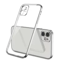 GKK Electroplating Frame Soft TPU Phone Case for iPhone 12 - Silver