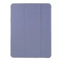 Matte Leather + TPU Tablet Case Tri-fold Tablet Cover Shell for iPad Air (2020)/Air (2022) - Purple