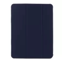 Matte Leather + TPU Tablet Case Tri-fold Tablet Cover Shell for iPad Air (2020)/Air (2022) - Dark Blue