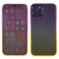 Gradient Color Detachable Front + Back TPU Full Coverage Phone Shell for iPhone 12 Pro Max - Purple/Yellow