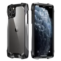 R-JUST Acrylic Back + TPU + Metal Shockproof Case for iPhone 12 Pro Max - Silver