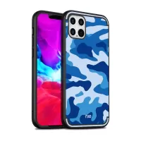 NXE Camouflage Pattern PC TPU Hybrid Case for iPhone 12 Pro Max - Blue