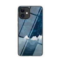 Starry Sky Pattern Tempered Glass + PC + TPU Combo Back Case for iPhone 12 mini - Blue Starry Sky