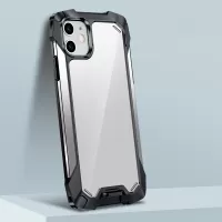 Shockproof Metal + PC + TPU Hybrid Case for iPhone 12 mini 5.4 inch - Black / Silver