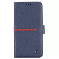 GEBEI Yaqi Series Genuine Leather Flip Wallet Phone Cover for iPhone 11 6.1 inch (2019) - Blue