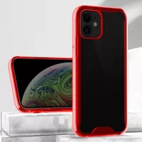 High Transparent Acrylic + TPU Hybrid Protective Phone Case for iPhone 12 mini - Red