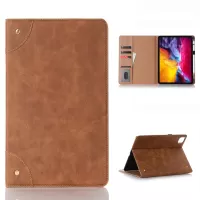 Retro Style Sleep/Wake Up Function Folio Flip Leather Cover Case for iPad Pro 11-inch (2018)/(2020)/Air (2020)/Air (2022) - Light Brown