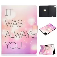 Pattern Printing Leather Stand Tablet Case for iPad Pro 11-inch (2021)/Air (2020)/Air (2022) - It was Always You