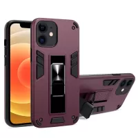 Hidden Kickstand TPU + PC Phone Case for iPhone 12 mini - Dark Purple