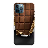 Pattern Printing Flexible High Quality TPU Phone Case for iPhone 12/12 Pro - Square Chocolate