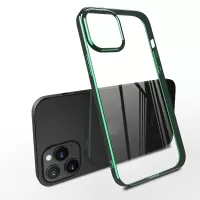 Drop-Resistant Electroplating Soft TPU Phone Cover Case for iPhone 12 mini - Green