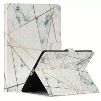 Light Spot Decor Pattern Printing Leather Shell Stand Tablet Case for iPad 4/3/2 - Marble Grain