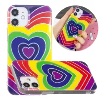 Marble Pattern Printing IMD Design TPU Mobile Phone Cover for iPhone 12 mini - Heart