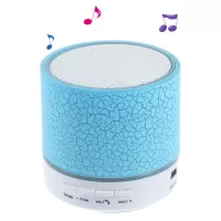 Crack Pattern A9 Stereo Bluetooth Hands-free Speaker with LED Lights Support TF Card - Blue