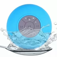 Suction Cup Mini Wireless Bluetooth Speaker Hands-free Call IPX4 Waterproof Shower Loudspeaker for iPhone 7/7 Plus etc. - Blue