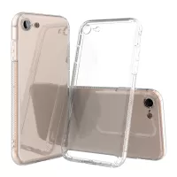 LEEU DESIGN Air Cushion Shockproof TPU Cover with Dust Plug for iPhone 8/7/SE (2020)/SE (2022) - Transparent