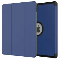 Tri-fold Stand for iPad 10.2 (2021)/(2020)/(2019) PU Leather Tablet Cover with Pen Holder - Blue