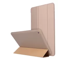 Tri-fold Stand Silicone + Leather Universal Protective Tablet Cover with Auto Wake / Sleep for iPad 10.2 (2021) / (2020) / (2019) - Gold