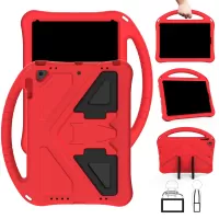 Handheld Design Shock-Absorbed Kickstand EVA Case for iPad 9.7-inch (2017)/(2018) - Red