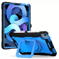 Dual Protection PC and Silicone Tablet Case with Rotating Kickstand Design for iPad Pro 11-inch (2021)(2020)(2018)/Air (2020)/Air (2022) - Black/Blue