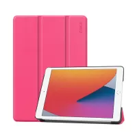ENKAY ENK-8014 Tri-fold PU Leather Auto-wake/Sleep Stand Smart Tablet Case for iPad 10.2 (2021)/(2020)/(2019) - Rose