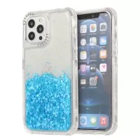 Glittery Powder Hard PC + TPU Phone Case for iPhone 12/iPhone 12 Pro - Blue