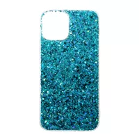 Flash Powder Acrylic+TPU Phone Cover Case for iPhone 12 Pro / iPhone 12 - Baby Blue
