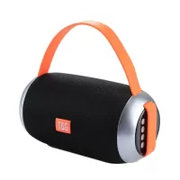 TG112 Portable Bluetooth Speaker with Mic & FM Radio Function Support Hands-free & TF Card & U Disk Play - Black