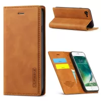 LC.IMEEKE Strong Auto-Absorbed Business Style Leather Phone Cover Shell for iPhone 7/8/SE (2020)/SE (2022) - Brown