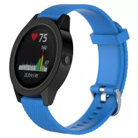 For Garmin Vivoactive 3/Vivomove HR Sport 20mm Adjustable Silicone Watch Band Replacement Strap (9.1+10.7cm) (9.1+10.7cm) - Baby Blue