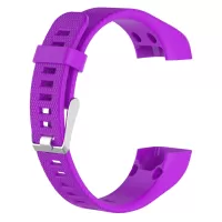 For Garmin Vivosmart HR+/Approach X10/X40 Soft Silicone Watch Strap Wristband Replacement with Installation Tools - Purple