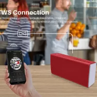 Music Box Wireless Speaker Outdoor Waterproof Bluetooth Speaker TWS Connection - Red